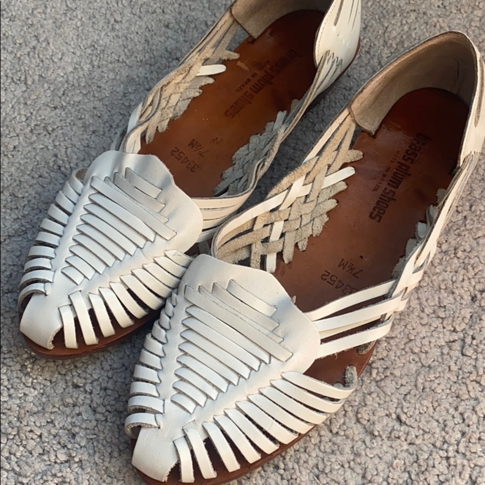 vintage brass plum sandals